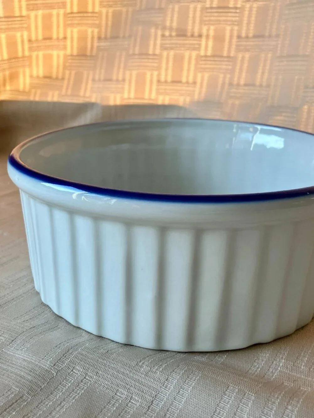 Viana Do Castelo Portugal Baking Casserole Dish Bowl Hand Painted 7 1/4” Round